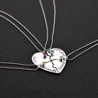 Best Friends Forever Heart Necklace