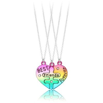 Best Friends Forever Split Heart Necklace