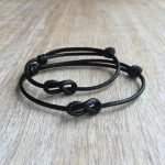 Black Matching Bracelets for Couples