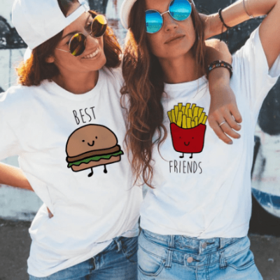 Burger And Fries T-Shirts for Best Friend