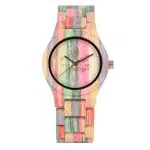 Colorful Bamboo Wood Couple Watch