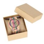 Colorful Bamboo Wood Couple Watch