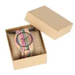 Colorful Bamboo Wood Couple Watch