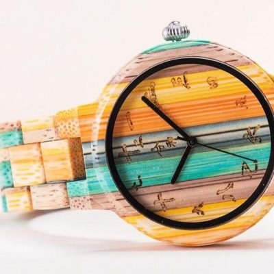 Colorful Couple Wood Watch