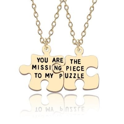 Couple Necklace Puzzle Piece