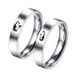 Couple Penguin Rings Set