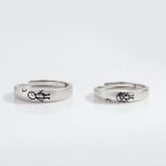 Couple Promise Silver Rings