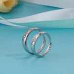 Couple Promise Silver Rings