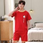 Couples Matching Red Pajama Short