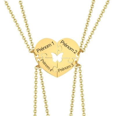 Custom Best Friend Necklaces for 4