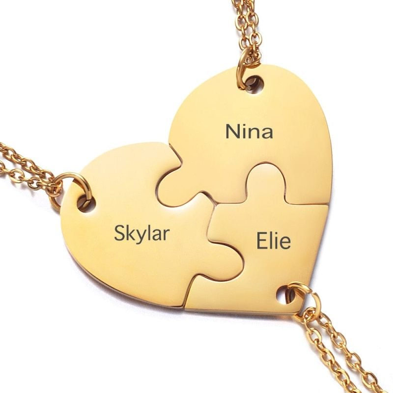 Custom Friendship Necklaces for 3