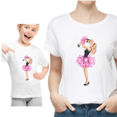 Cute Mom and Daughter T-shirts