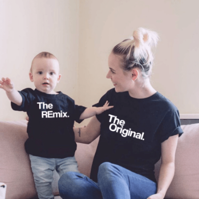 Cute Mother and Son Matching Shirts