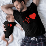 Dad and Son Heartbeat T-shirts