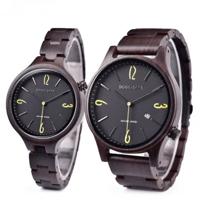 Dark Wood Couple Watches