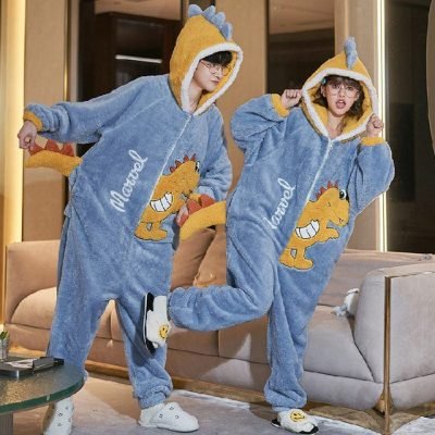 Dino Kigurumi Couple Onesies