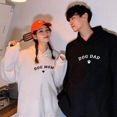 Dog Dad & Dog Mom Couple Hoodies