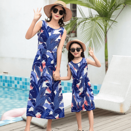 Elegant Mother Daughter Beach Dress