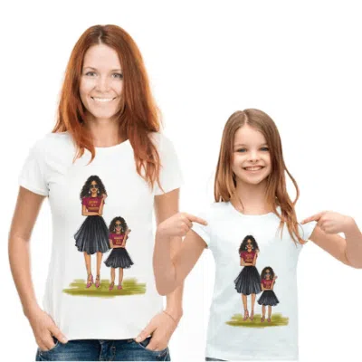 Fashion Mom and Daughter Tee-shirt