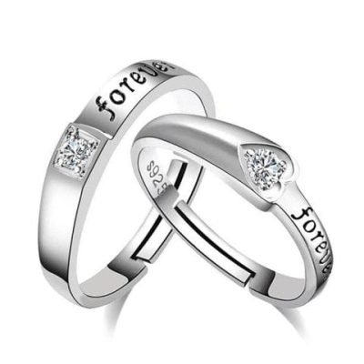 Forever Silver Couple Ring