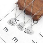 Girls Sister Siblings 3 Necklace Set