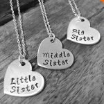 Girls Sister Siblings 3 Necklace Set