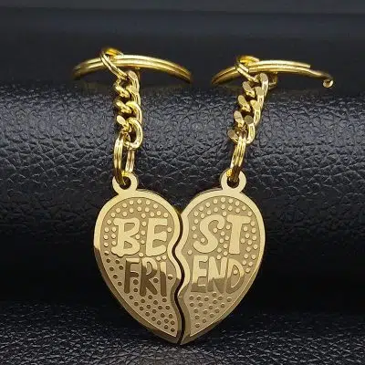 Gold Best Friend Keychains