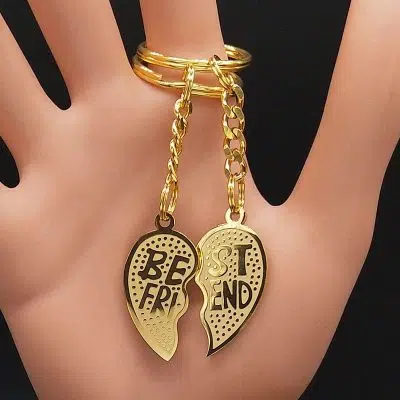 Gold Best Friend Keychains