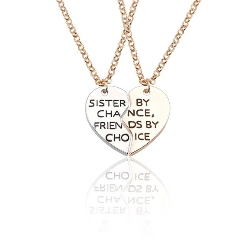Half Heart Sister Necklace
