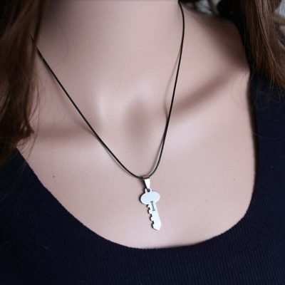 Heart and Key Couples Necklace