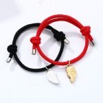 Heart Bracelet with Magnets for Couples