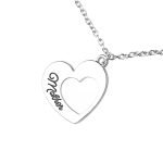 Heart Necklace Mother Daughter