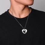 Heart Puzzle Couple Necklace