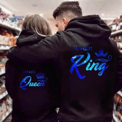 Her King & His Queen Couple Hoodies