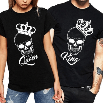 King & Queen Death's Head T-shirts