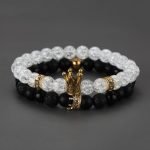 King Queen Match Couple Bracelets