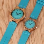 Leather Strap Blue Couple Watch