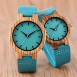 Leather Strap Blue Couple Watch