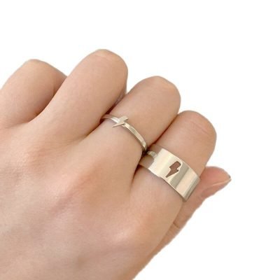 Lightning Bolt Couple Ring