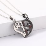 Lock and Key Couple Necklace