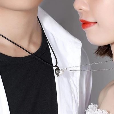 Magnetic Heart Necklaces for Couples