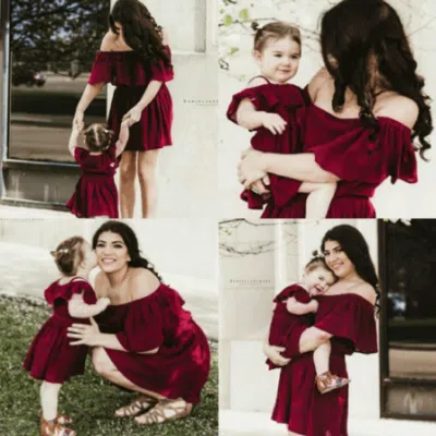 Mama and Me Off Shoulder Dresses