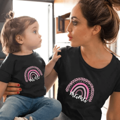 Mama & Mini Rainbow T-shirts