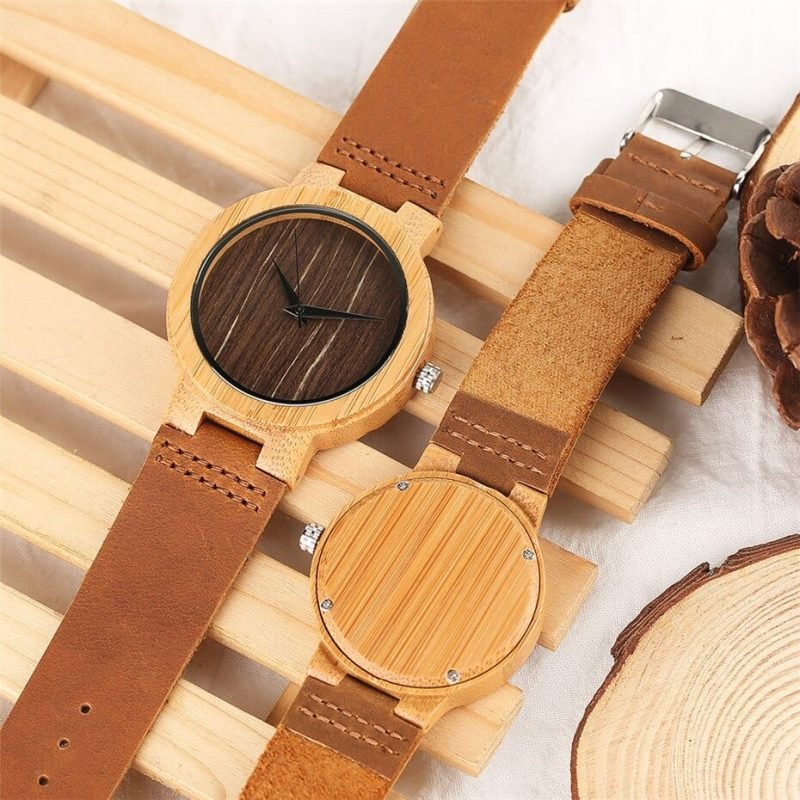 Matching Bamboo Couple Watch