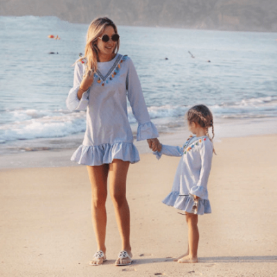 Matching Beach Dresses Mother and Daughter