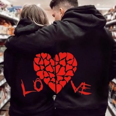 Matching Black Hoodies for Couples