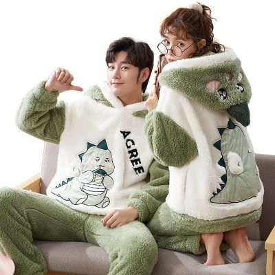 Matching Couple Dinosaur Pajamas