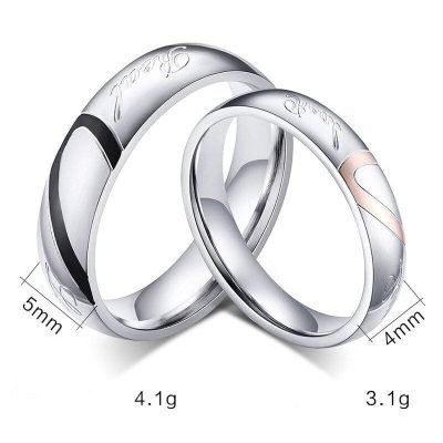 Matching Heart Couple Rings