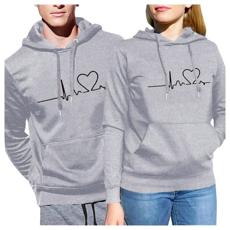 Matching Heartbeat Hoodies