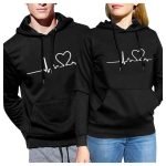 Matching Heartbeat Hoodies